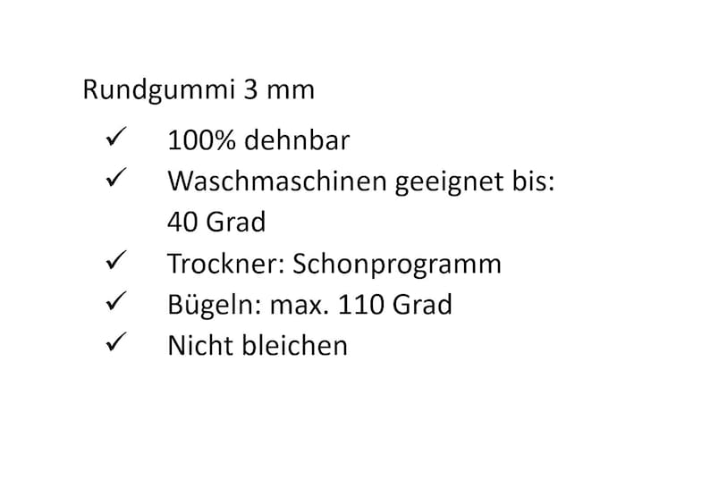 3 Meter Rundgummi 3mm in verschiedenen Farben Bild 3