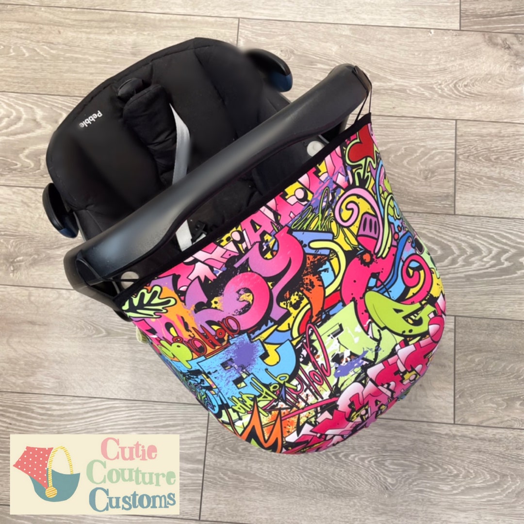 Graffiti Car Seat Hood, Replacement Car Seat Cover, Capsule Sun Canopy