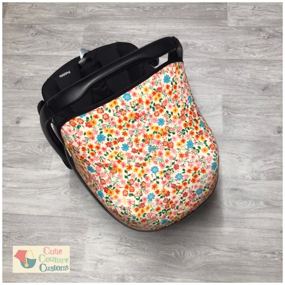 Floral Car Seat Hood: Universal Sun Canopy, UPF50+ Protection