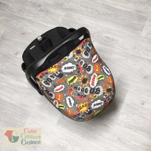 Super Hero Autositz-Ersatzverdeck für Cabriofix Pebble Rock Universal, grauer Autositz-Sonnenschutz, Sonnenschutz für Kleinkinder-Kapseltrage Maxi Cosi