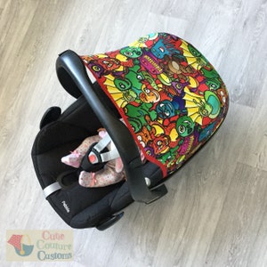 Monster Craze Car Seat Cover: Sunshade Canopy for Cabriofix & Pebble