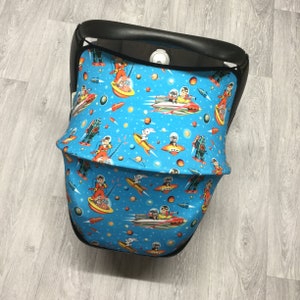 Space Carsitzbezug Bezug für Pebble Cabriofix Universal-Autositzbezug, Sonnensegel für Säuglingskapselträger Blau Ersatzhaube Maxi Cosi