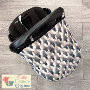 Bezug für Auto, gesteppter Aufdruck, Cabrio Universal Haube, neues Baby Geschenk, Ersatz Sonnenschutz, Leder Look Sonnendach, Maxi Cosi