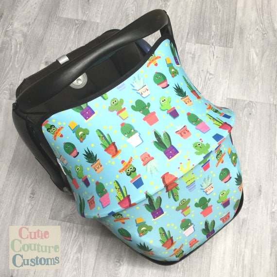 Cactus Car Seat Hood: UPF50+ Sunshade Canopy