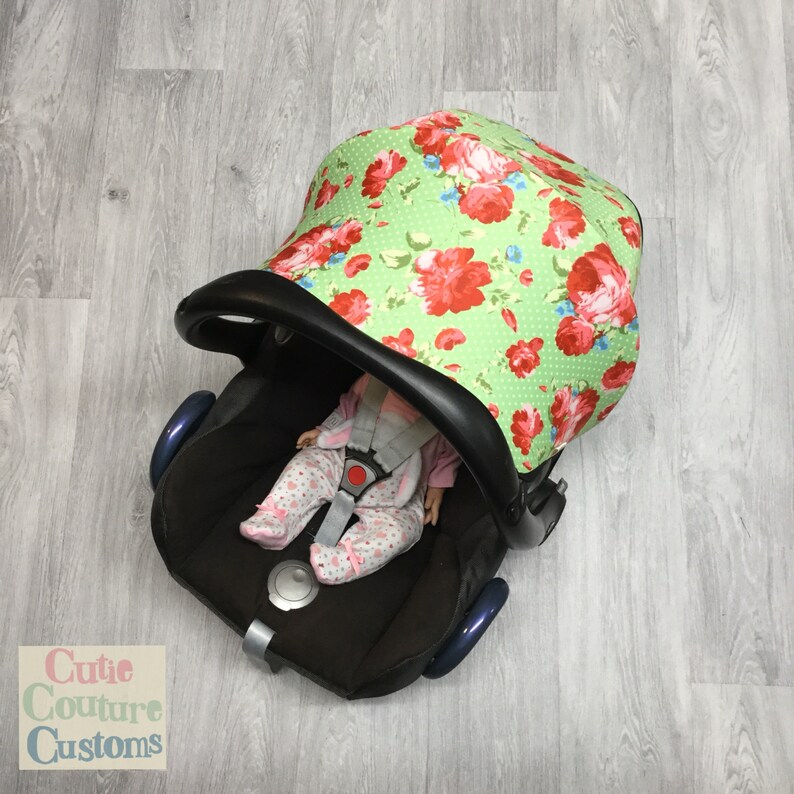 Green Car Seat Cover For Cabriofix Universal Pebble Maxi Cosi Cat Replacement Hood Baby Gift Sunshade Vintage Fl Sun Canopy