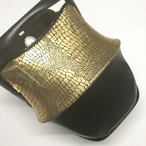 Gold Faux Leather Carseat Canopy - Maxi Cosi Cabriofix Replacement Hood