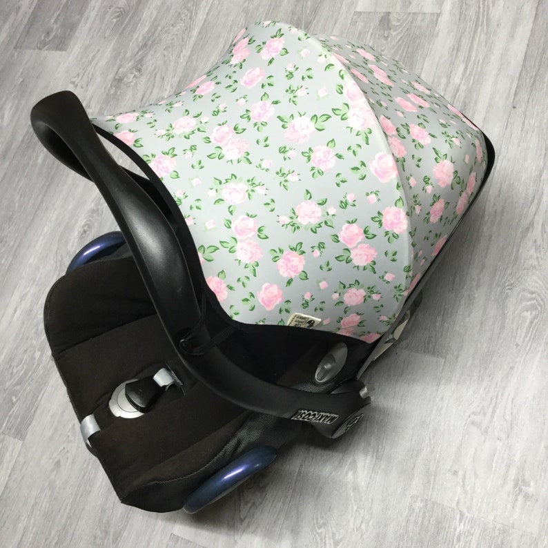 Grey Car Seat Cover Replacement Maxi Cosi Sun Canopy Carseat Etsy
