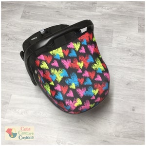 Autositzhaube für Cabriofix Universal Pebble Carseat Ersatzbezug Neues Baby Geschenk Herz Sonnenschirm, Babyschale Sonnendach Maxi Cosi
