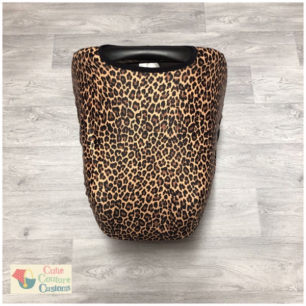 Leopard Car Seat Hood,  Carseat Cover, Replacement Sun Canopy, Baby Sunshade, New Infant Baby Boy Girl, Newborn Baby Capsule Cover Maxi Cosi