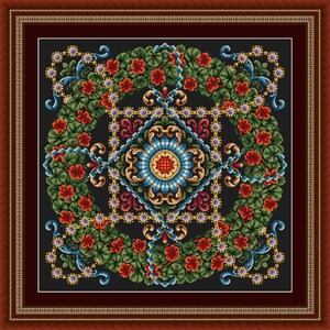 Summertime Vibes Counted Cross Stitch Pattern, Berlin woolwork pattern designed by - L.W. Wittich , Embroidery Pattern Instant Download PDF