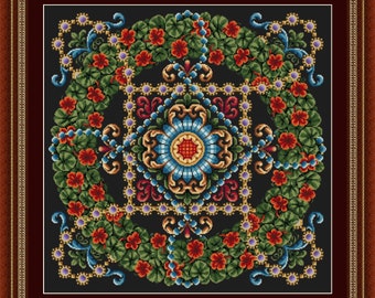Summertime Vibes Counted Cross Stitch Pattern, Berliner Wollstrickmuster designed by - L.W. Wittich , Stickmuster Sofort Download PDF