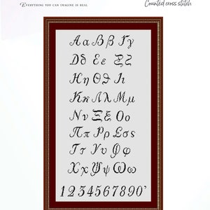Alfabeto greco calligrafia schema punto croce PDF