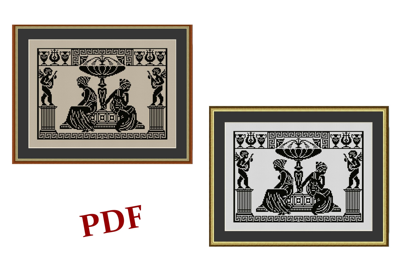30 Beautiful and Stylish Monochrome Crochet Patterns 32 Greek Scene Filet Crochet Pattern