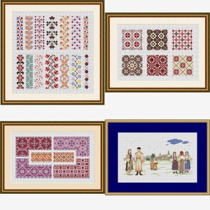 Ukrainian traditional motifs,Scene from Ukraine Cross Stitch Pattern Ukrainian Needlepoint / Instant Download PDF