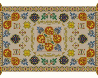 Mantel divino diseño único de Juliet Rose Tapiz bordado Patrón de punto de cruz No reproducción Descarga instantánea PDF