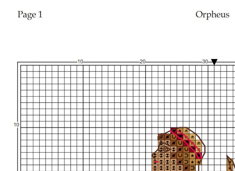 a king of Thrace Instant Download PDF Digital Cross Stitch Pattern ancient Greek legendary hero son of a Muse and Oeagrus Orpheus