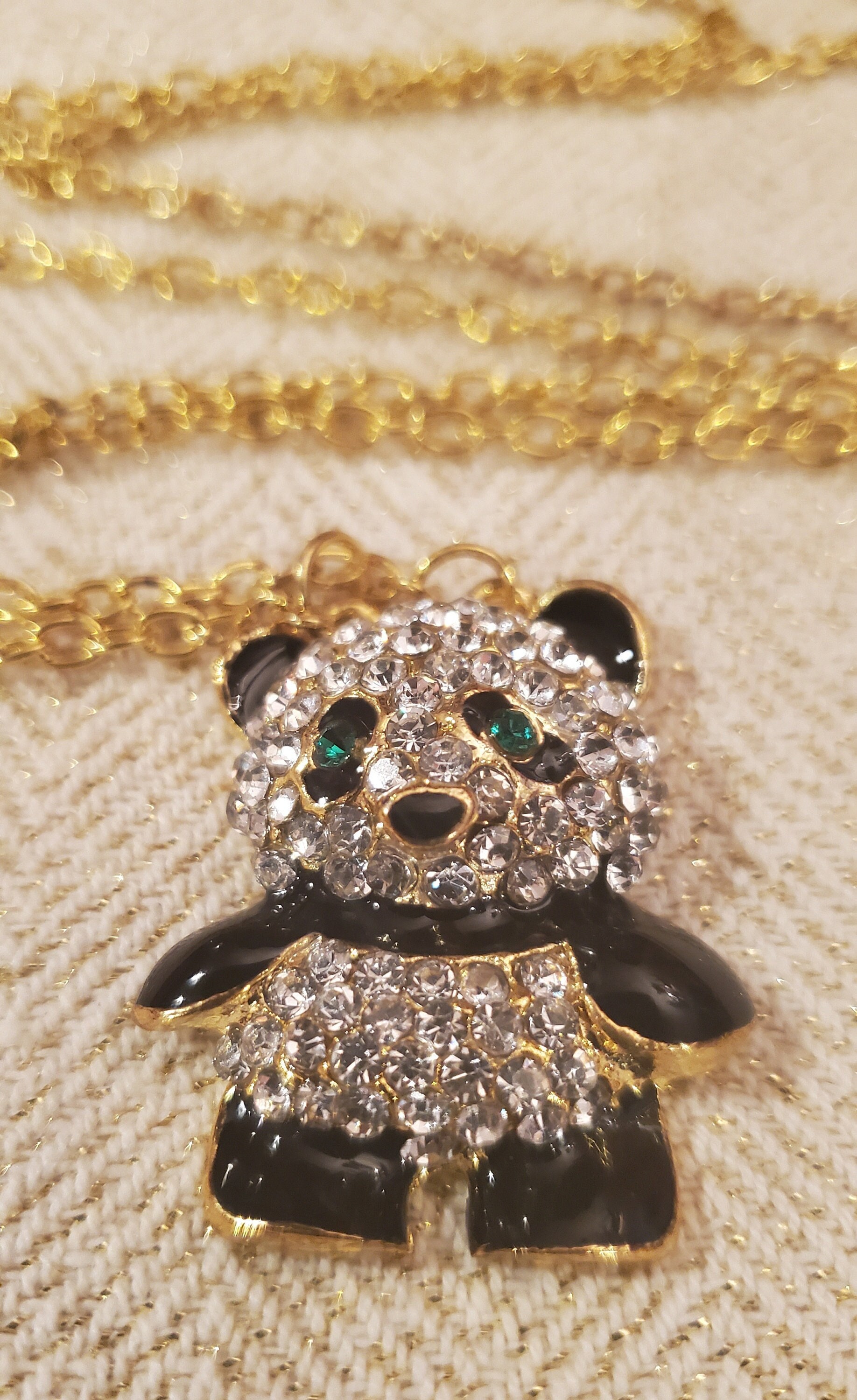1pc Cubic Zirconia Decorated Women Panda Pendant Necklace For Party,  Vacation, Festival Gift
