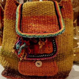Mini Backpack – Traditional Andean Wool ,Handmade by Indigenous Weavers, Gift ideas