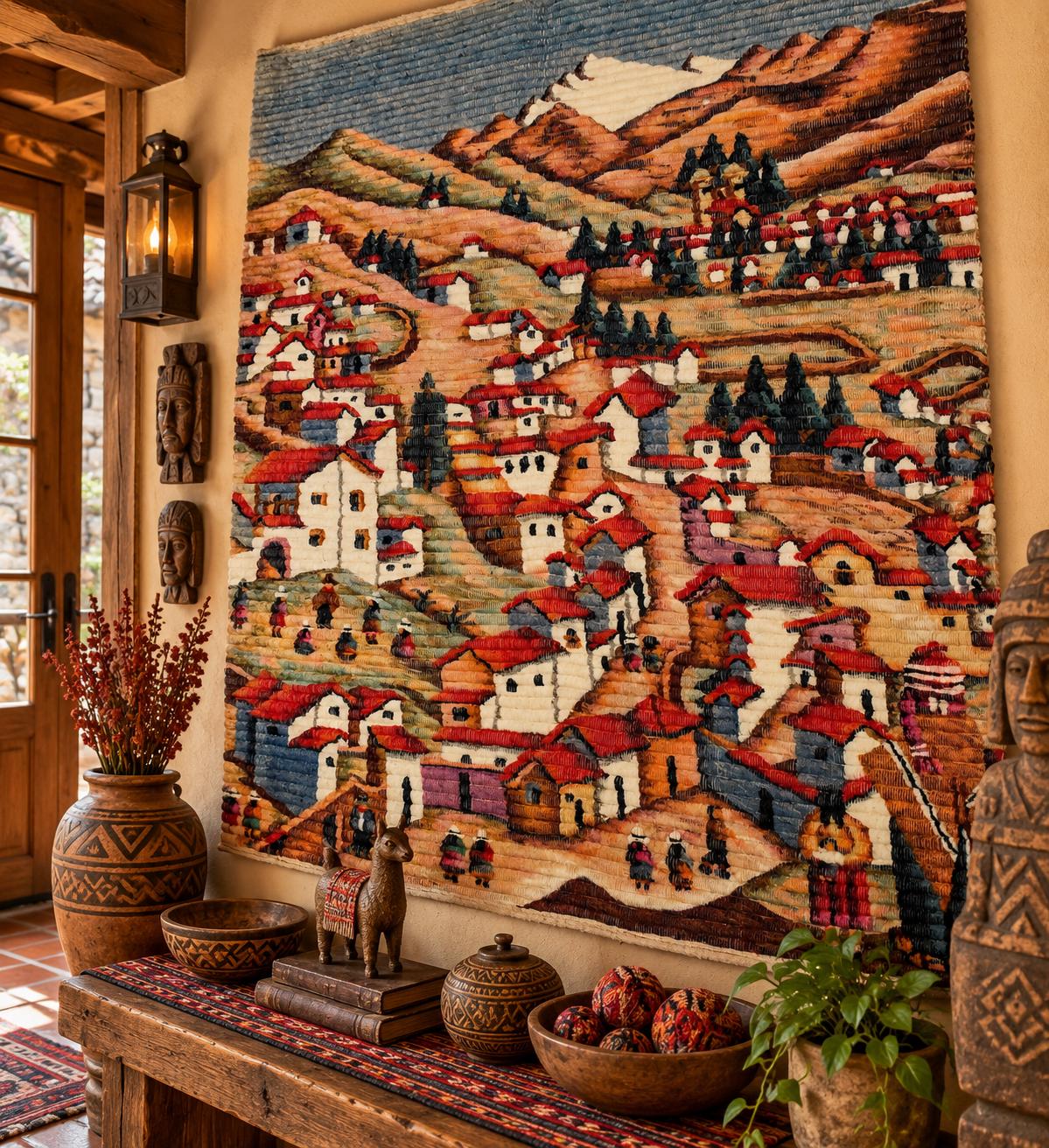 ペルー手織タペストリー Vintage Peruvian Tapestry - Etsy