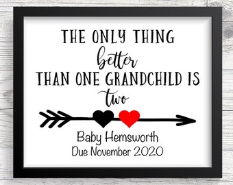grandparents announcing birth of grandchild