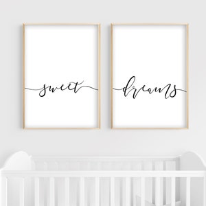 Sweet Dreams Sign, Above Bed Sign, Above bed decor, Above Crib Sign, Nursery decor