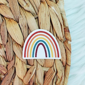 Retro Rainbow Sticker, Mini Rainbow Sticker, Laptop Stickers, Water bottle Stickers
