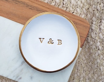 Personalized Ring Dish, Jewelry Holder, Wedding Gift, Engagement Gift