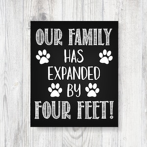 New Puppy Announcement Chalkboard, New Dog Poster, Chalkboard Sign, Chalkboard new pet announcement, DIGITAL DOWNLOAD, Printable