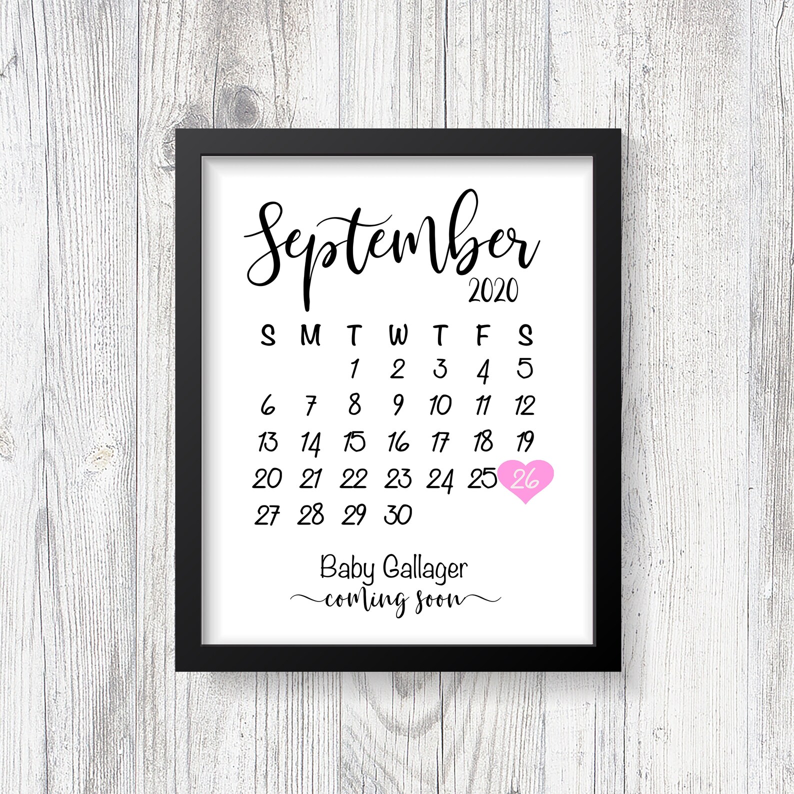 Pregnancy Announcement Calendar Pregnancy Announcement - Etsy