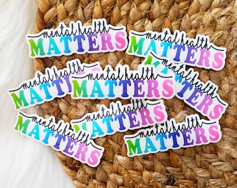 Sticker santé mentale : sticker étanche pour ordinateur portable
