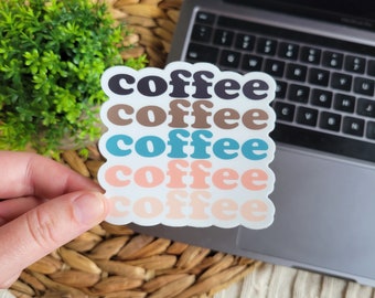 Coffee Sticker, Laptop Stickers, Water bottle Stickers