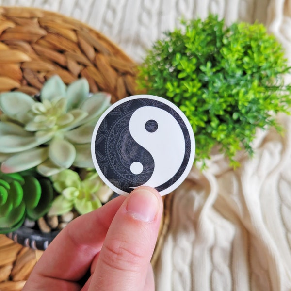 Mini Yin Yang Sticker, Mandala Sticker, Laptop Stickers, Water bottle Stickers