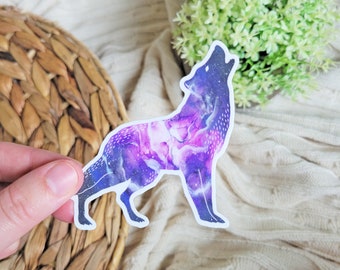 Galaxy Wolf Sticker: Waterproof Vinyl Decal
