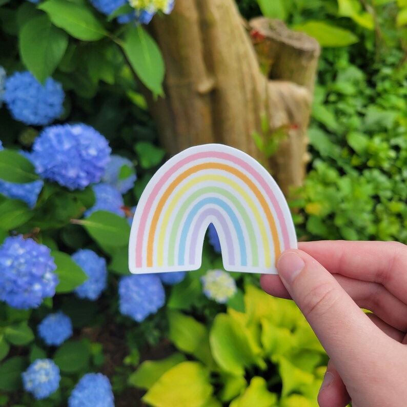 Pastel Rainbow Sticker, Laptop Stickers, Water Bottle Stickers - Etsy
