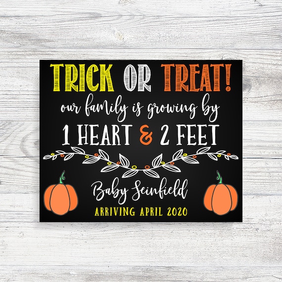 Halloween Pregnancy announcement  Fall Pregnancy Announcement