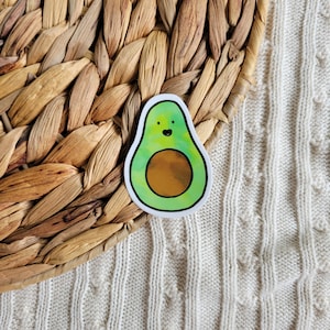Avocado Sticker, Food Sticker, Cute Sticker, Laptop Stickers, Water bottle Stickers
