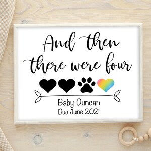 Rainbow Baby Pregnancy Announcement Pregnancy Reveal After loss Rainbow Baby Dog Announcement Pregnancy Announcement DIGITAL image 1