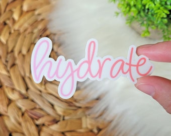 Hydrate Sticker, Water Bottle Sticker