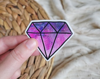 Galaxy Diamond Sticker: Waterproof Laptop Decal