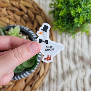 Silly goose sticker, Funny Sicker, Water bottle Stickers