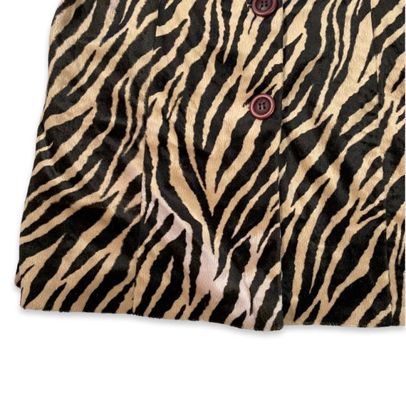 2000s Brown and Tan Zebra Print Statement Jacket - image 7