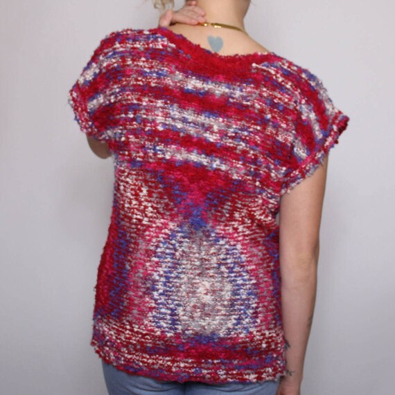 80s Knit Sweater Blouse - image 2