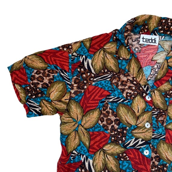 Vintage Mixed jungle print button up - image 7