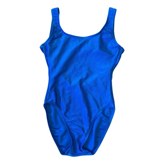 Electric Blue Ribbed Swimsuit Gem
