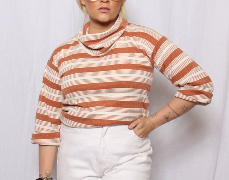 70/'s vintage cowlneck sweater