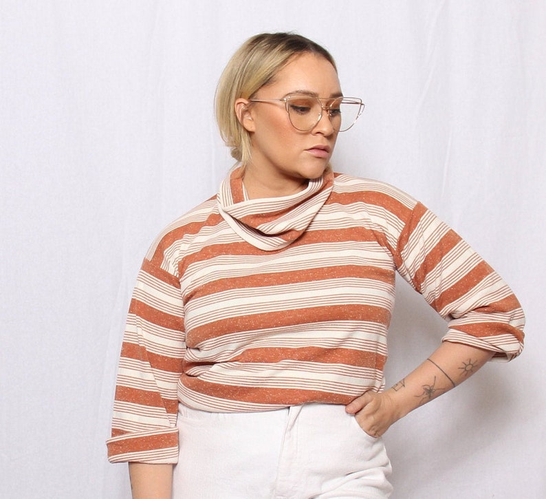 70/'s vintage cowlneck sweater