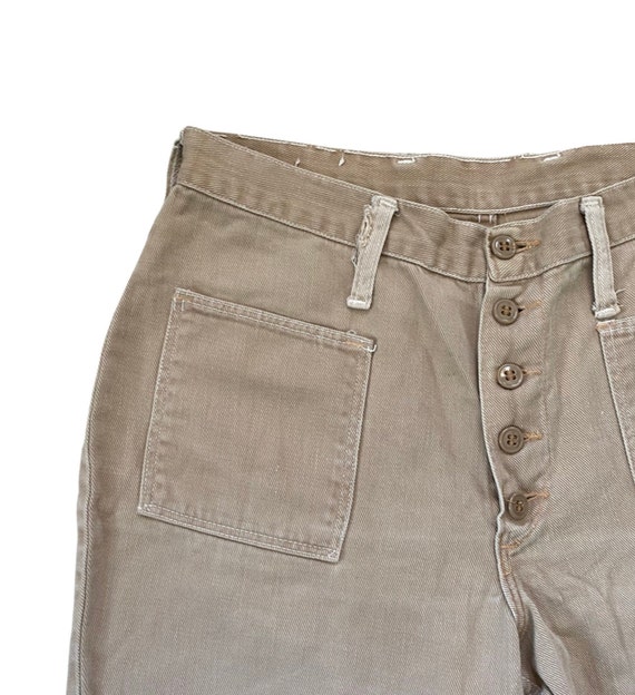 Vintage 70s Wrangler flare khaki colored flair tr… - image 10