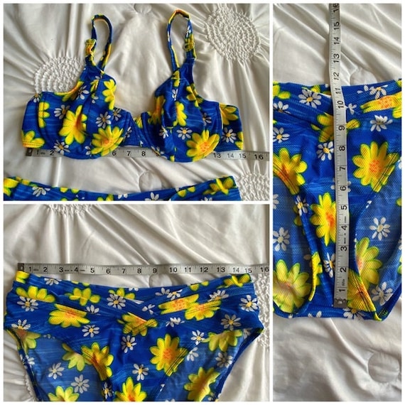 1990's Bright Floral swimsuit - Gem