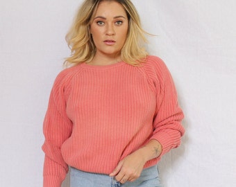slouchy rose colored sweater
