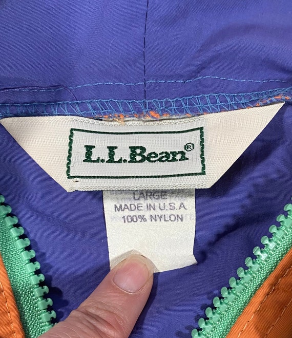 Vintage 90s L.L Bean Half Zip Color Block Windbre… - image 8